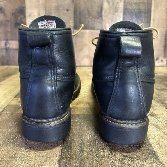 Red Wing 2930 Black Plain Toe Ice Cutter Lace Up Work Boots Mens 8 D - Picture 8 of 12